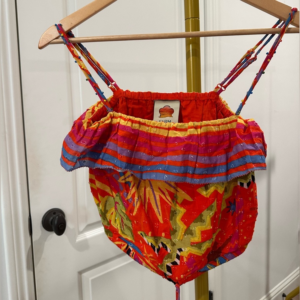FARM Rio red magic crop top - Picture 3 of 5